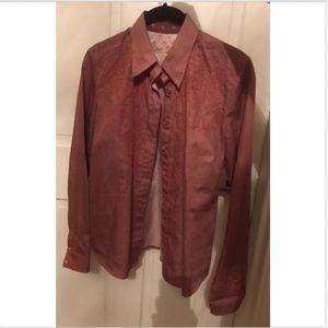 Robert Graham Pink & Gray Striped buttondown SZ XS